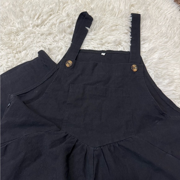 Black jumpsuit, black jumper, black overalls, black Summer overalls - Picture 2 of 4